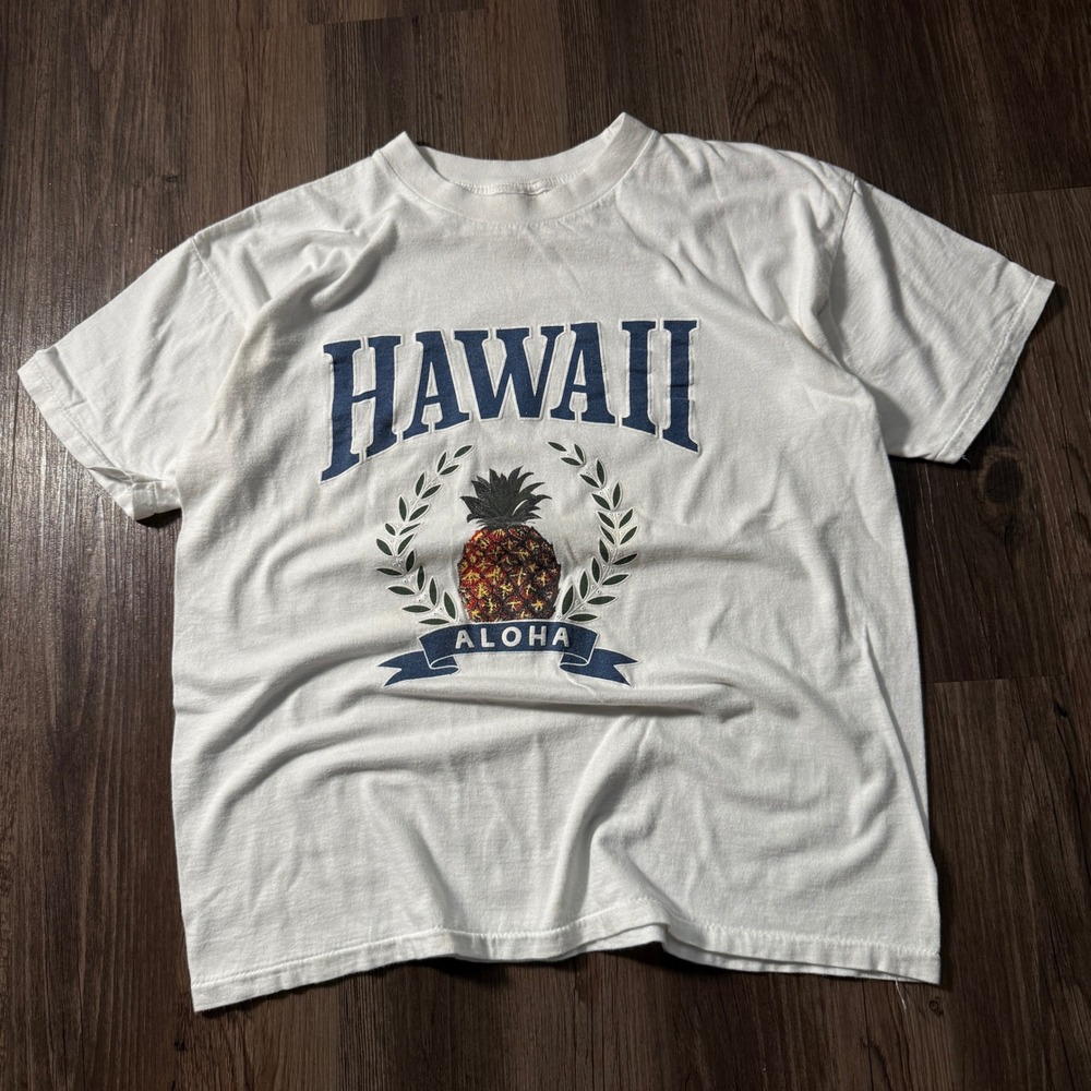 Vintage Big Bear Hawaii Aloha Pineapple Graphic T-Shirt‎ Men's Size L